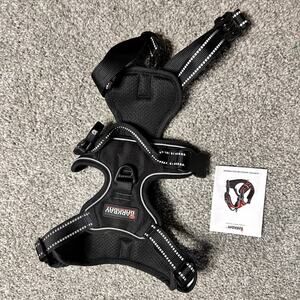 Barkbay Dog Harness Black Size Large New